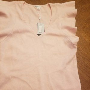 NWT - Soft, pale pink, flutter sleeves top